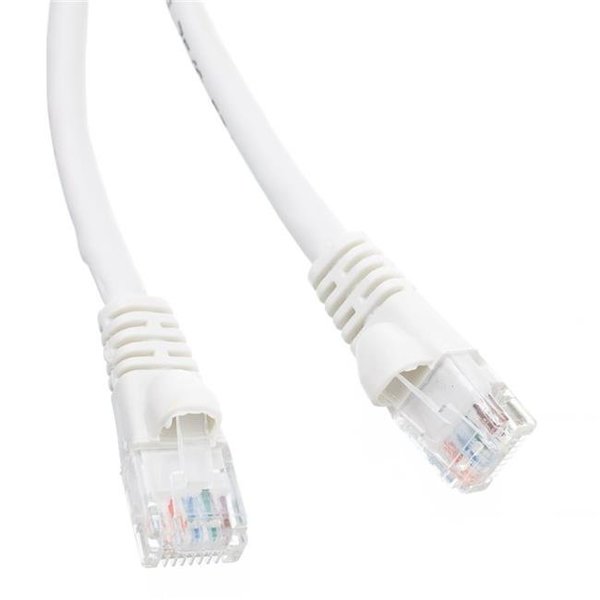 Cable Wholesale Cable Wholesale 10X6-09103 Cat5e White Ethernet Patch Cable; Snagless & Molded Boot - 3 ft. 10X6-09103